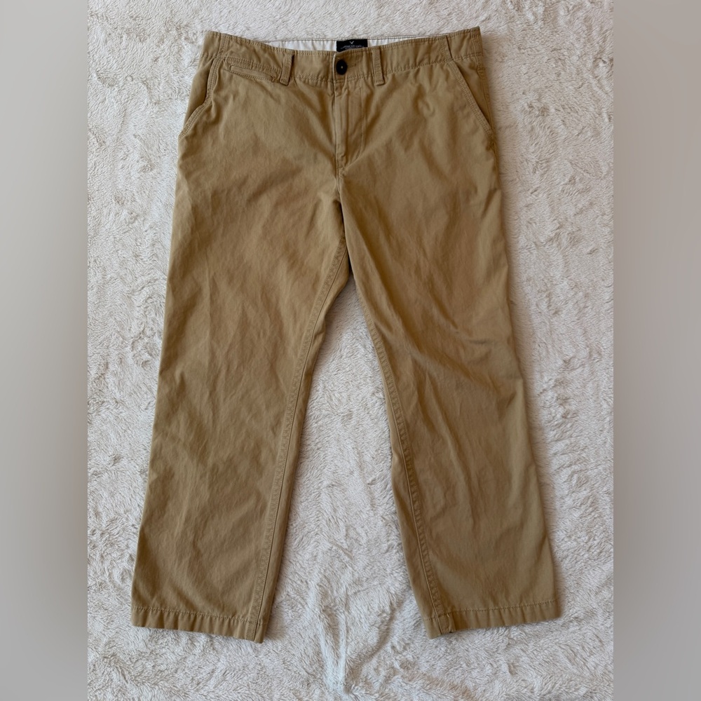 American Eagle Relaxed Straight Khaki Pants 36x30